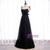 Black Tulle Spagehtti Straps Sequins Feather Prom Dress