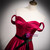 Burgundy Satin Sweetheart Prom Dress With Belt