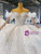 White Tulle Sequins Pearls Beading Wedding Dress