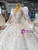 White Tulle Satin Long Sleeve Beading Sequins Wedding Dress