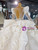 White Tulle Satin Sequins Long Sleeve Wedding Dress With Long Train