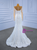 White Mermaid Tulle Long Sleeve Wedding Dress With Detachable Train