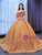 Orange Satin Strapless Beading Sequins Prom Dress