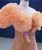 Orange Mermaid Organza Sequins Beading Prom Dress