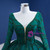 Green Tulle Sequins Long Sleeve V-neck Prom Dress