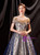 In Stock:Ship in 48 Hours Blue Tulle Sequins Cap Sleeve Beading Prom Dress