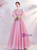 In Stock:Ship in 48 Hours Pink Tulle Embroidery Appliques Prom Dress