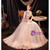 In Stock:Ship in 48 Hours Pink V-neck Long Sleeve Appliques Prom Dress