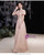 In Stock:Ship in 48 Hours Pink Sequins Puff Sleeve Prom Dress