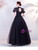 In Stock:Ship in 48 Hours Black Tulle Puff Sleeve Prom Dress