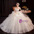 In Stock:Ship in 48 Hours White Tulle Sequins Beading Wedding Dress