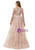 A-Line Pink Tulle Beading Luxury Prom Dress