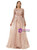 A-Line Pink Tulle Beading Luxury Prom Dress