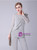 Gray Chiffon Long Sleeve Mother Of The Bride Dress