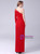 Red Chiffon Long Sleeve Appliques Mother Of The Bride Dress