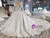 White Tulle Beading Sequins Long Sleeve Wedding Dress