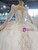 Tulle Sequins Long Sleeve High Neck Backless Wedding Dress