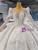 Sequins Tulle Long Sleeve Beading Wedding Dress