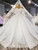 White Tulle Lace Off the Shoulder Beading Wedding Dress