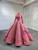 Gold Appliques Sequins High Neck Long Sleeve Prom Dress