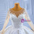 White Satin Long Sleeve Appliques Beading Wedding Dress