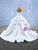 White Satin Tiers Sweetheart Pearls Wedding Dress