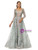 Tulle Lace Long Sleeve V-neck Beading Prom Dress