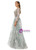 Tulle Lace Long Sleeve V-neck Beading Prom Dress