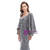 Silver Gray Mermaid Sequins Bat Sleeve Prom Dress