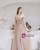 Naked Powder Tulle Off the Shoulder Long Sleeve Pleats Prom Dress