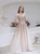 Champagne Tulle Sweetheart Beading Sequins Prom Dress With Shawl