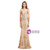 Gold Mermaid Sequins Spaghetti Straps Prom Dress With Detachable Train