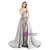 Silver Mermaid Sequins Spaghetti Straps Prom Dress With Detachable Train