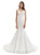 White Mermaid Tulle Appliques Sequins Spaghetti Straps Wedding Dress