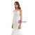 White Mermaid Tulle Appliques Sequins Spaghetti Straps Wedding Dress