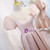 Pink Satin Short Sleeve Pearls V-neck Prom Dress