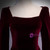 Burgundy Velvet Square Long Sleeve Long Prom Dress