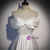 White Satin Off the Shoulder Beading Prom Dress