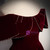 Burgundy Velvet Off the Shoulder Pearls Prom Dress