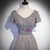 Gray Tulle V-neck Short Sleeve Beading Sequins Prom Dress