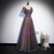 Brown Tulle V-neck Short Sleeve Beading Sequins Prom Dress