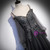 Gray Tulle Long Sleeve Spaghetti Straps Appliques Beading Prom Dress