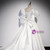 White Satin Square Puff Sleeve Wedding Prom Dres With Bow