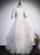 White Tulle Sequins Short Sleeve Prom Dress White Tulle Sequins Short Sleeve Prom Dress