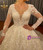 Tulle Appliques V-neck Long Sleeve Beading Wedding Dress