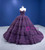 Dark Purple Tulle Sweetheart Pleats Beading Prom Dress