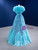 Blue Sweetheart Tulle Appliques Beading Pleats Prom Dress