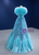 Blue Sweetheart Tulle Appliques Beading Pleats Prom Dress