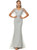 Silver Mermaid Sequins Beading V-neck Prom Dress