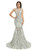 Silver Gray Mermaid Sequins See-through Prom Dress